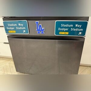 Brand New Dodger Stadium Miniature Freeway Exit Sign (6 x 12 in)